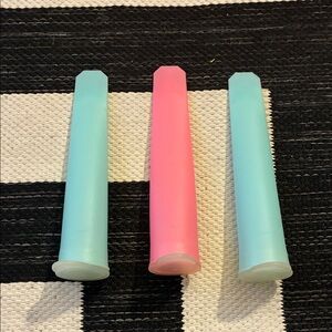 IKEA Silicone Popsicle Containers- Pastel Pink & Baby Blue Set of 3